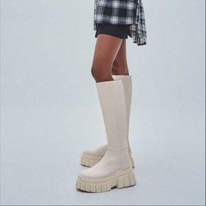 Bershka Knee High Moon Boots